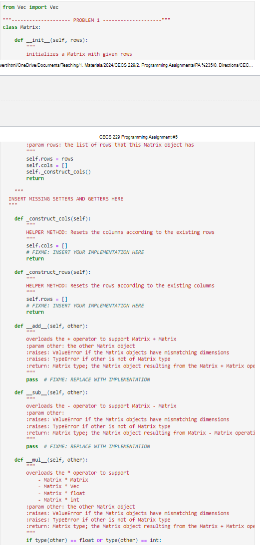  CECS 229 Programming Assignment #5 :param rows: the list of rows