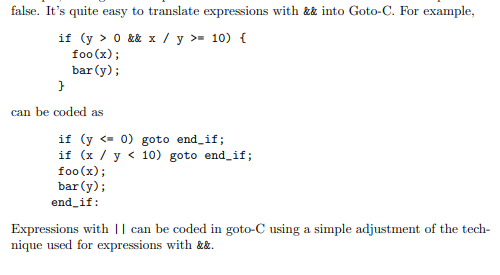 goto label ; Goto-C does not have the following keywords and operators: