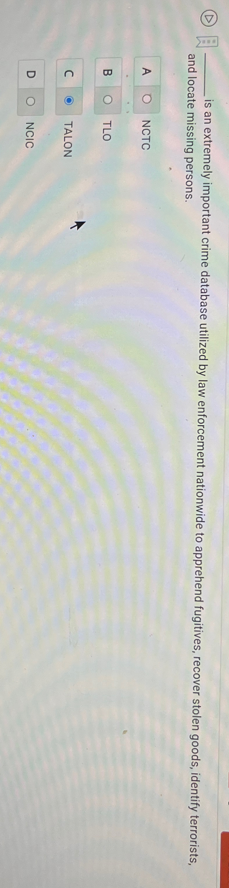  (D) is an extremely important crime database utilized by law enforcement