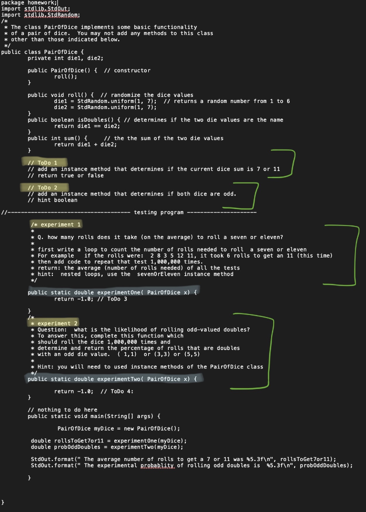 JAVA. Please don't copy anyone else code b/c it is wrong. Thanks