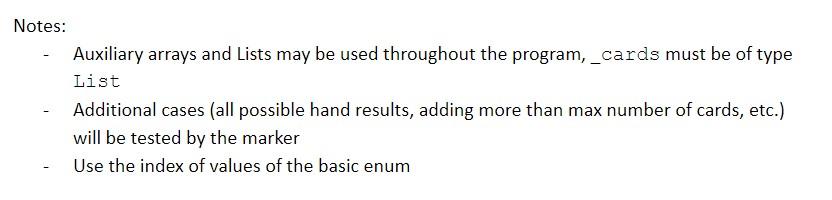 three... ten, jack, queen, king, ace Suit: that includes the suits of