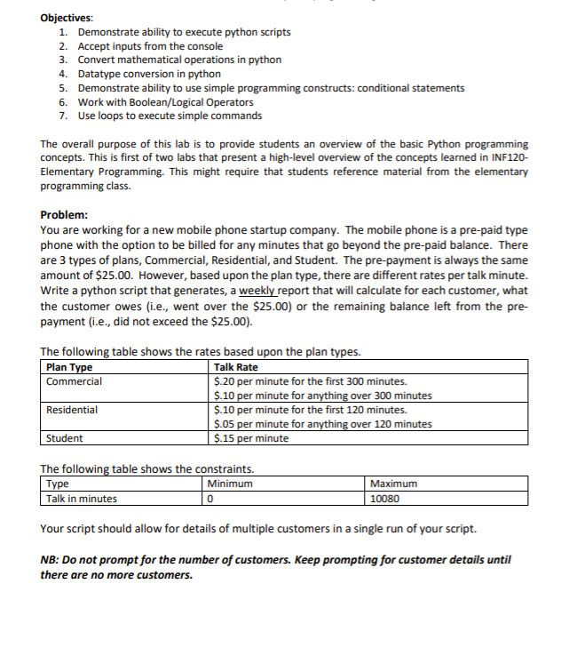 Scripting in Python 3 (perf using PyCharm). *************Please make sure each category