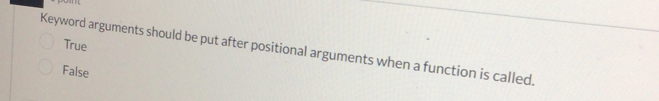  Keyword arguments should be put after positional arguments when a function