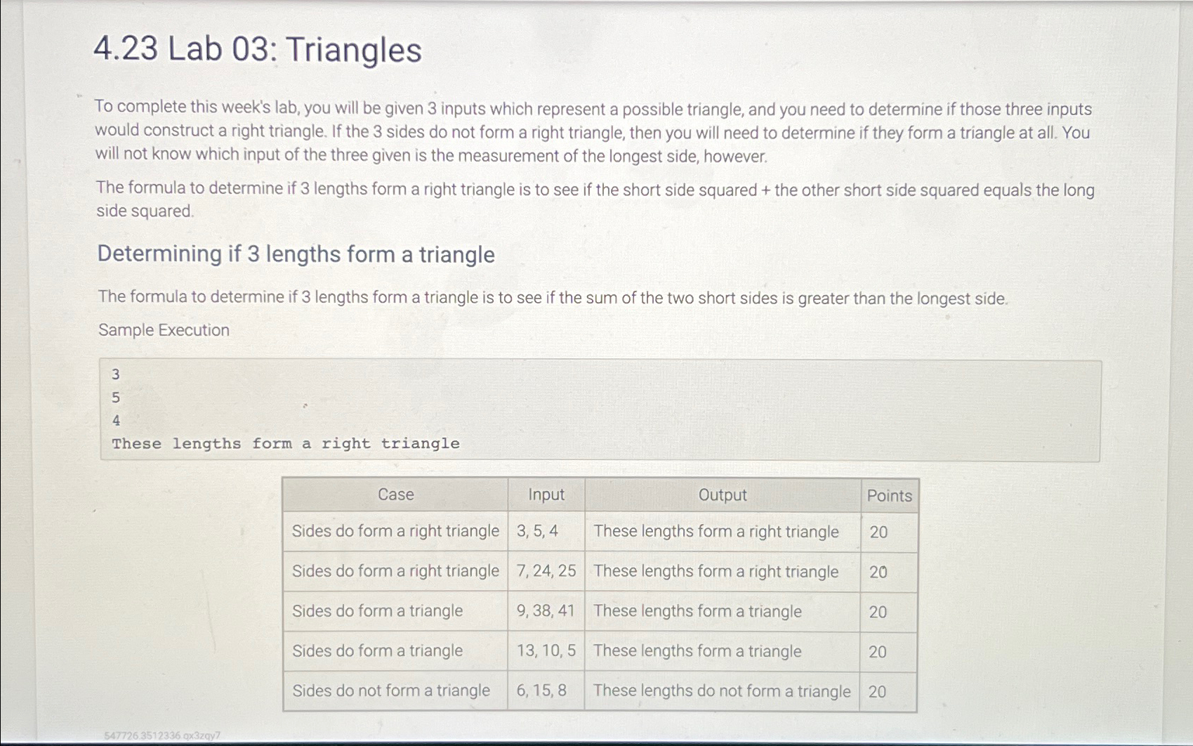  4.23 Lab 03: Triangles To complete this week's lab, you will
