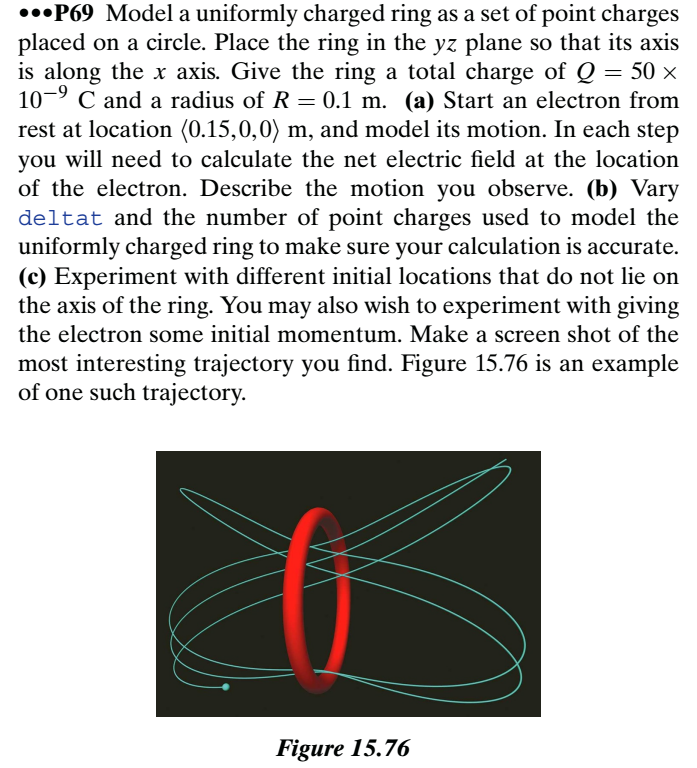 Matter and Interactions, 4th Edition. Please write a program in vpython that