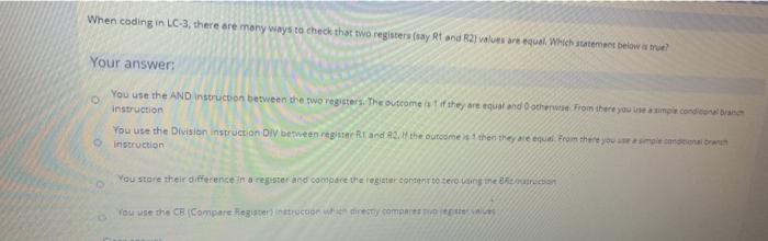  When coding in LC-3, there are many ways to check that