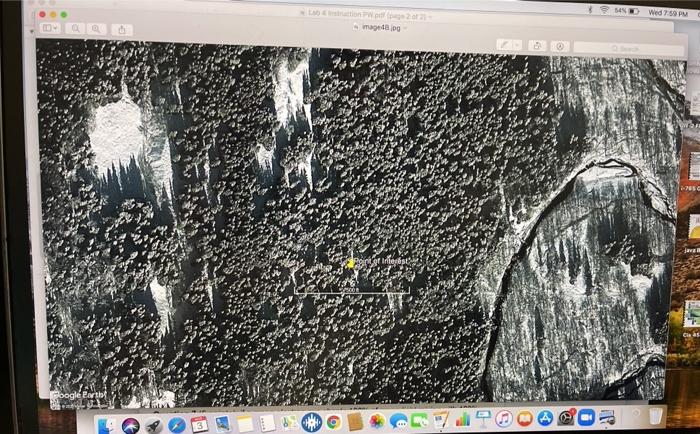 (1.1) Identify 2 man-made objects. (1.2) Indicate two visual image interpretation elements