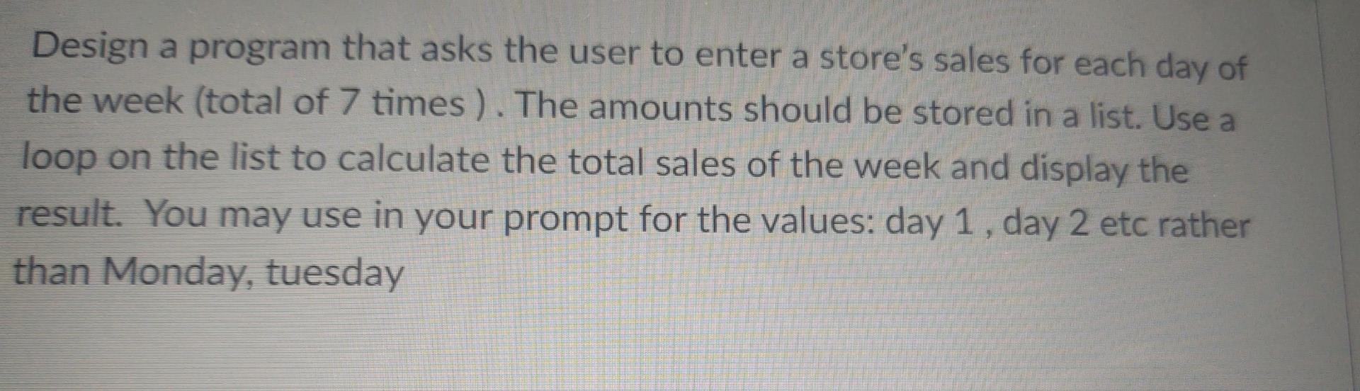  in python not using any built in functions Design a program