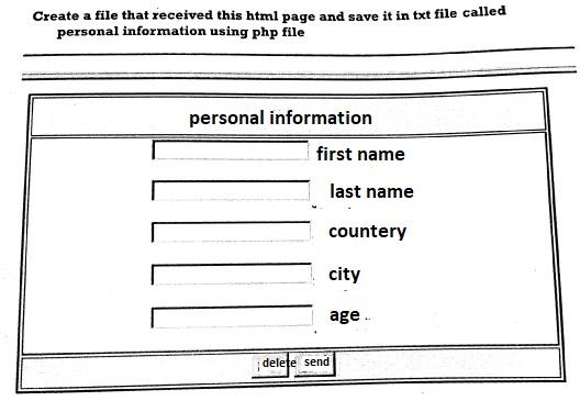 that your entered and send the content in to the second page