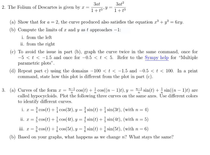  Please answer in python from sympy import * from sympy.plotting import