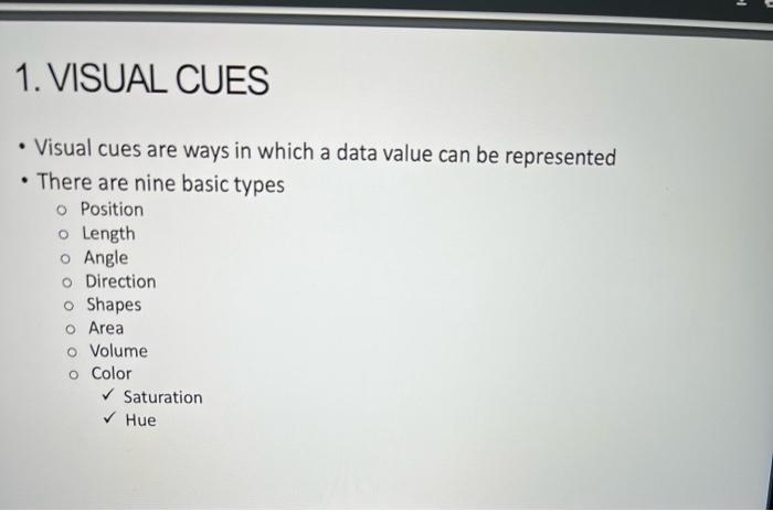 data. By using visual elements like charts, graphs, and maps. - Tableau