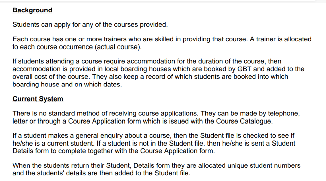 requirements and then: 1. Expand upon the already given partial ERD (Appendix