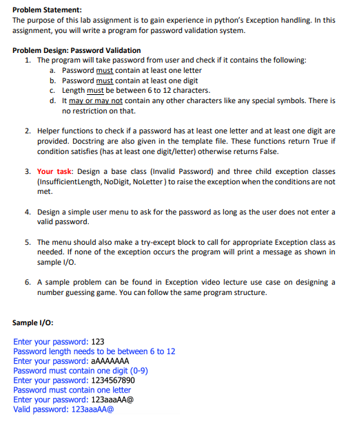 Please post python code screen shot Problem Statement: The purpose of this