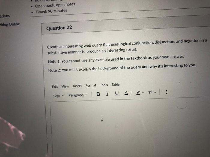  it from applied for competational think . Open book, open notes
