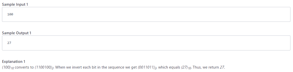 here as the number's bitwise inversion from its highest-order 1-bit through its