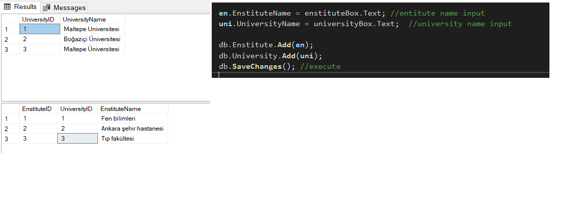 thses are my database codes : CREATE TABLE University( UniversityID int NOT