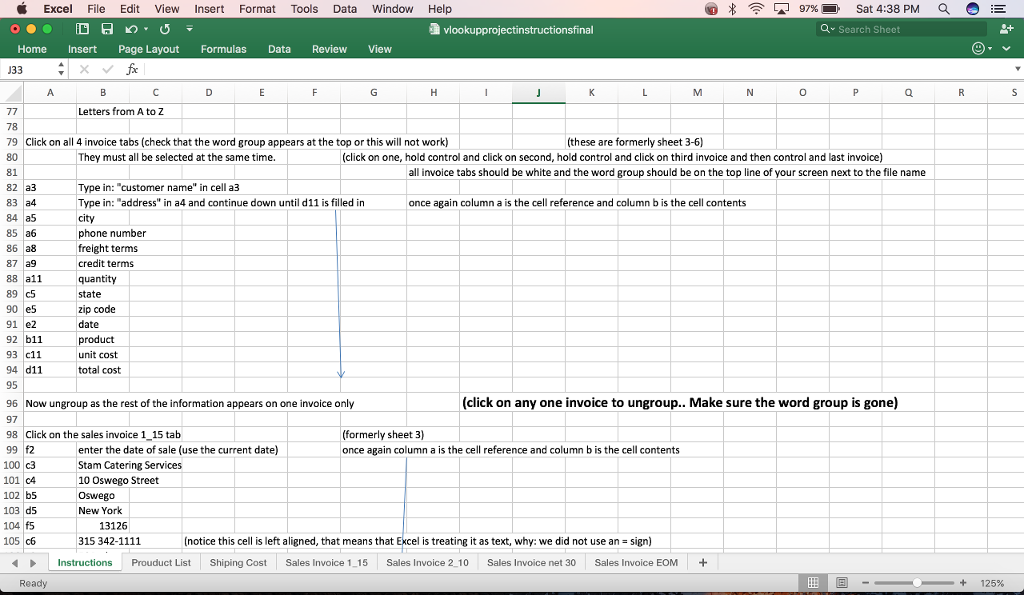 to create invoices using the vlookup function for product prices and shipping