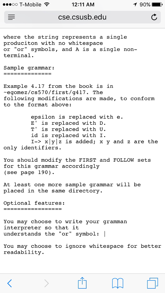 sets, following algorithms on pg 220 3. Finds all FOLLOW(A) sets following