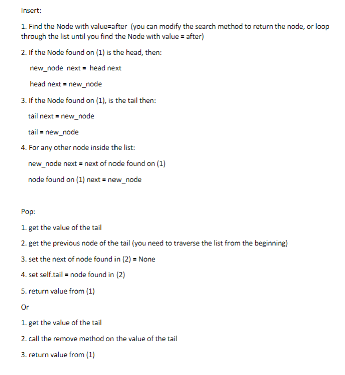 def getNext(self): return self.next def setValue(self,new_value): self.value = new_value def setNext(self,new_next): self.next