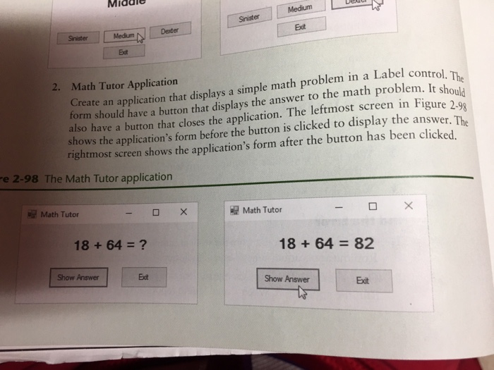  I need this programmed in VISUAL BASIC NO OTHER. Also, the