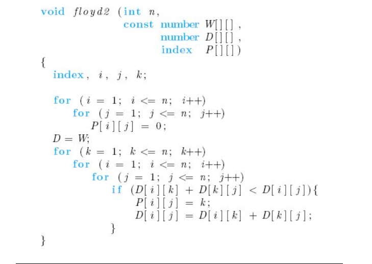 9. Can Floyds algorithm for the Shortest Paths problem 2 (Algorithm 3.4)