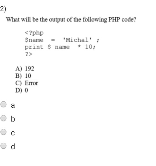 Derived(); a. 100 b. 0 O b