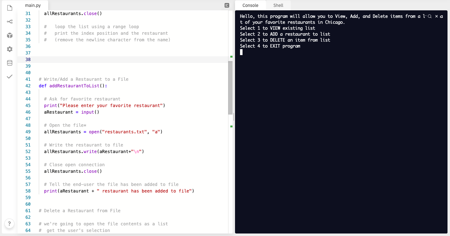 # # # loop the list using a range loop print the