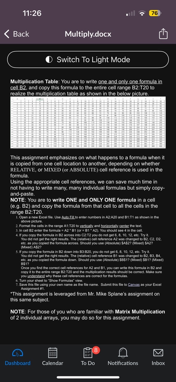  11:26\ 76\ Back\ Multiply.docx\ (1) Switch To Light Mode\ Multiplication Table: