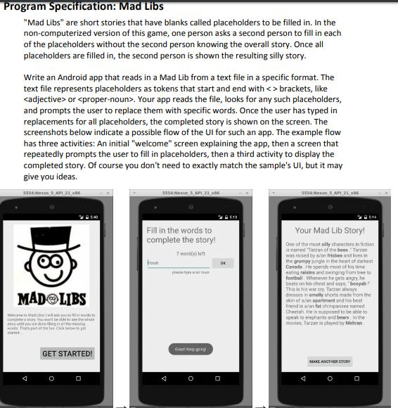 i need help with this assignment we are using andriod studios Program