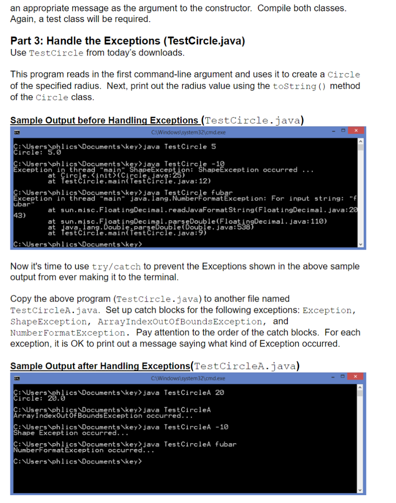 public class Circle { // Student Starter code private double radius; //