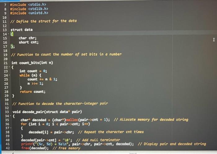  Please help me rewrite this code in C language using signals