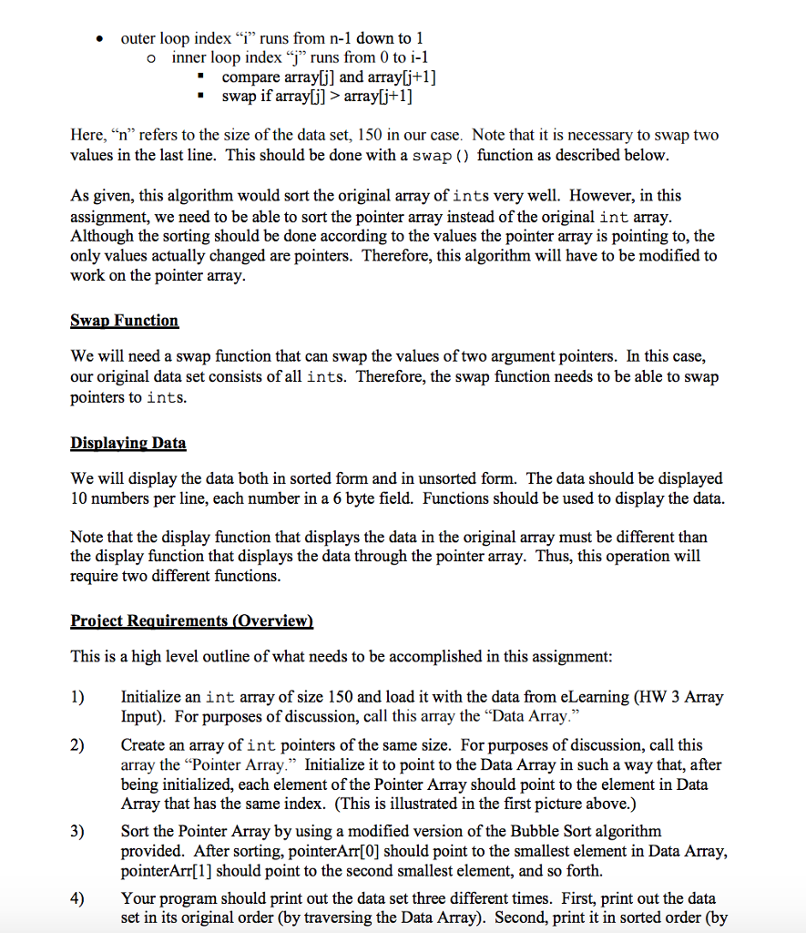 that we need to able to view in sorted order while leaving