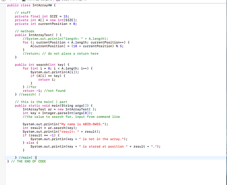  Hey! so for my homework for my java class, I need