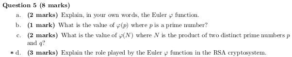  Question 5 (8 marks) a. (2 marks) Explain, in your own