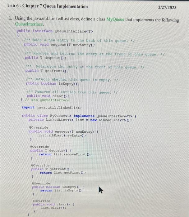 file that is not mentioned here . i do have the queue