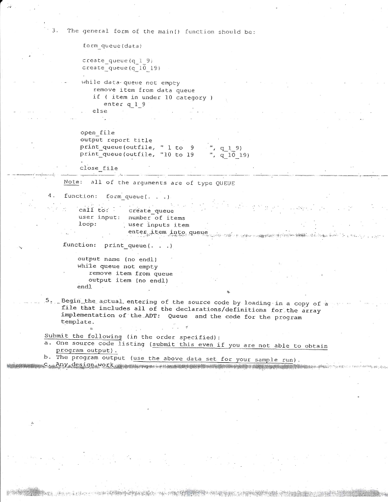 is about the queue and also tho s project should make a