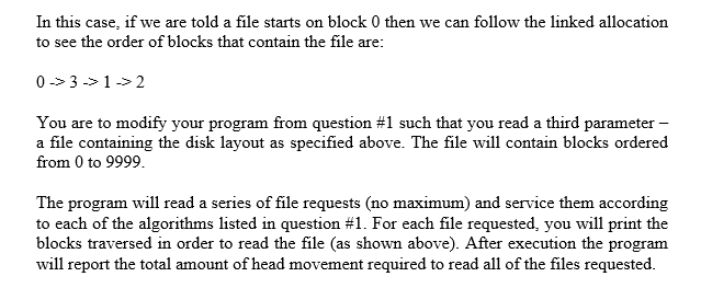 program that implements the following disk scheduling algorithms: FCFS (F) .SSTF (T)