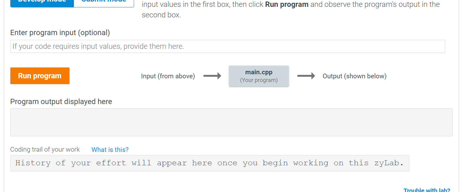 any value to return. The main function reads a string from the