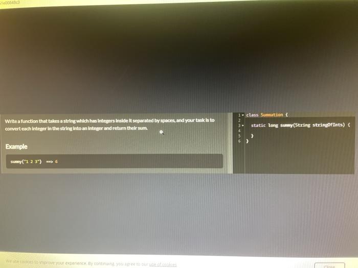In java with an explanation. rossa Write a function that takes a