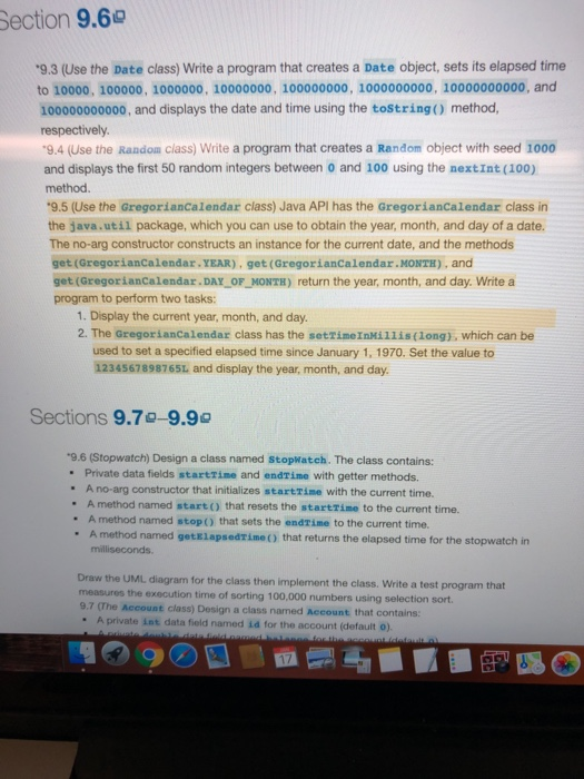  Section 9.60 9.3 (Use the Date class) Write a program that
