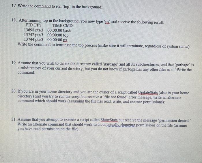 the permissions on each entry and should include any 'hidden' files in