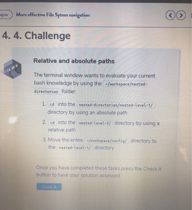  Working in codio More effective File Sytem navigation apse 4. 4.