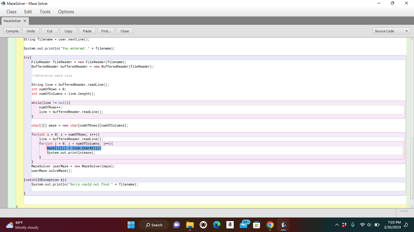 I keep getting a java.lang.NullPointerException error message for this line in my