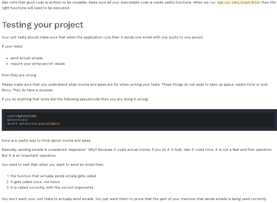 about a program that sends a random inspirational quote to an email