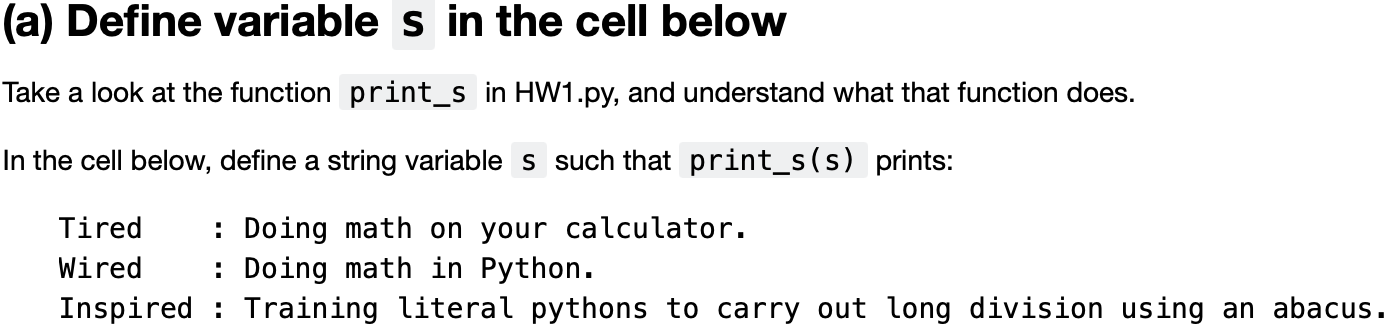  def print_s(s): "print a given string" print(s) language == python (a)