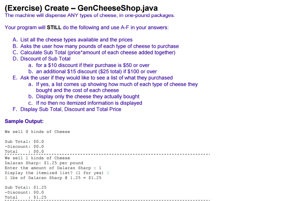 Please help with these Java codes, shown on Eclipse if possible. Sample