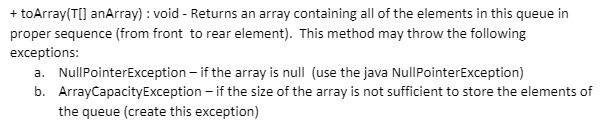  Message can be "Input array is null" or "Input array does