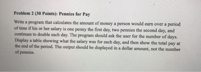  Python Programming. Need Python Code for this question. Problem 2 (30