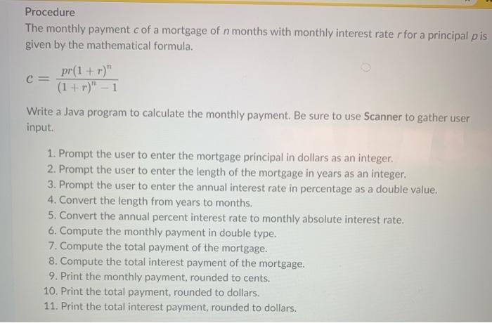 method 7 8 public static void main(String [] args) { 9 double