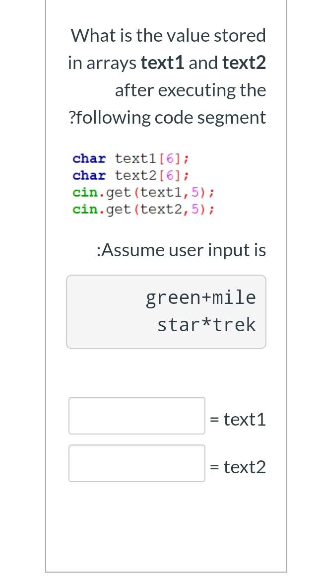 Note: ASCII Code for A='65',B='6 6' ,H='72' , a='9 '7', h='104 int